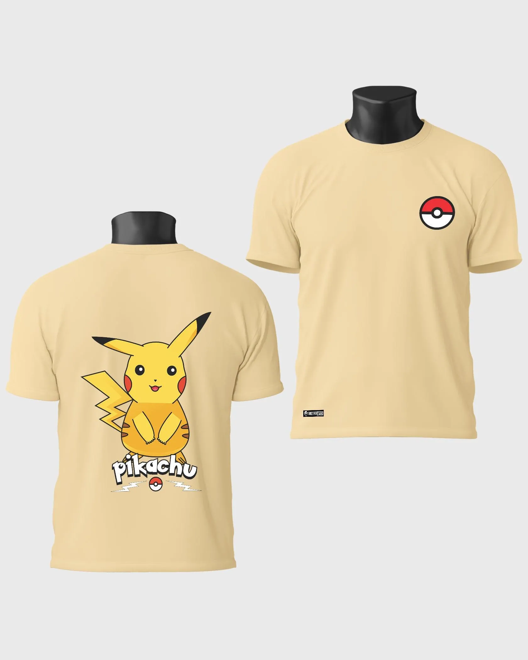 Mens Regular Tshirt Cartoon Pokemon Pikachu