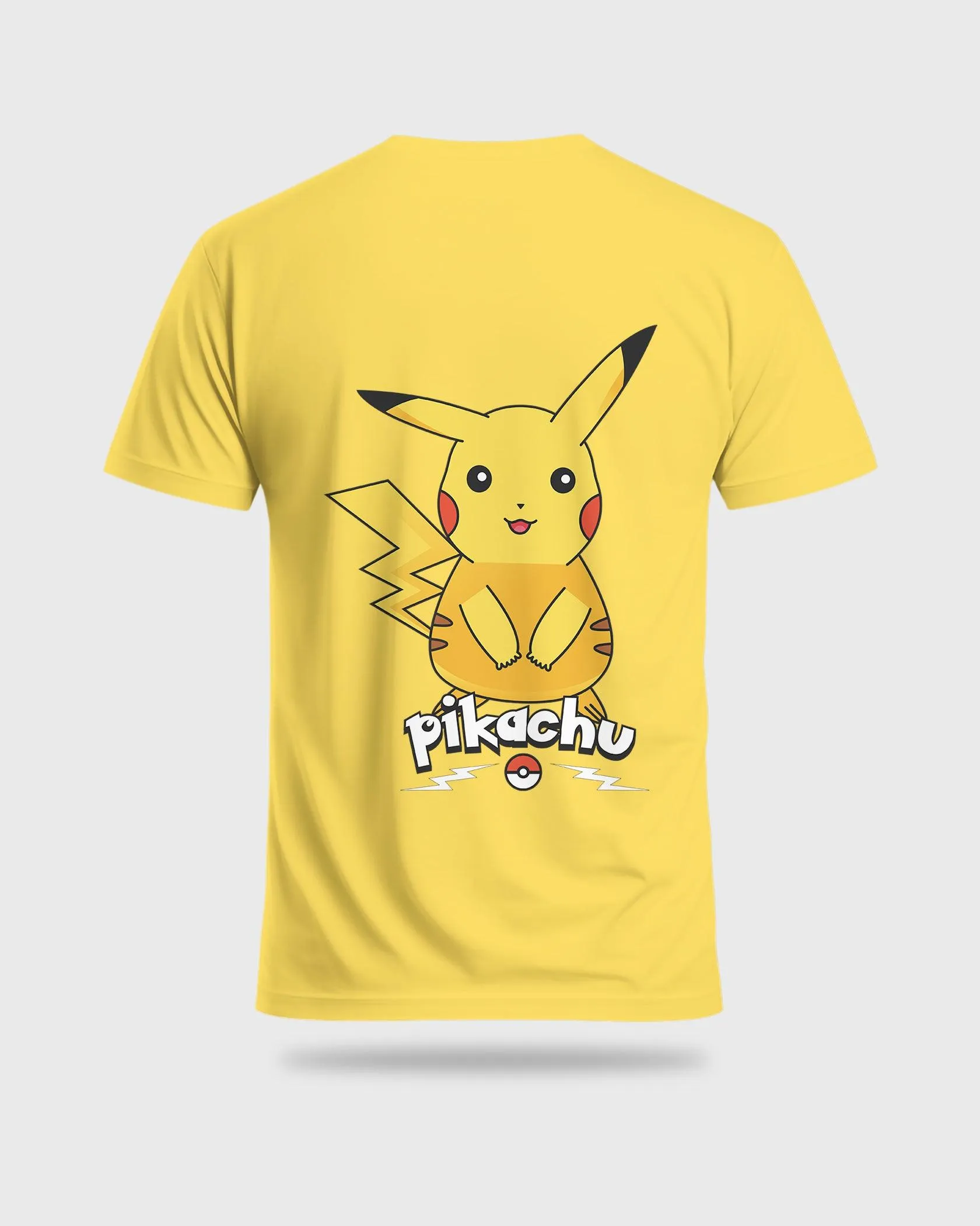 Mens Regular Tshirt Cartoon Pokemon Pikachu