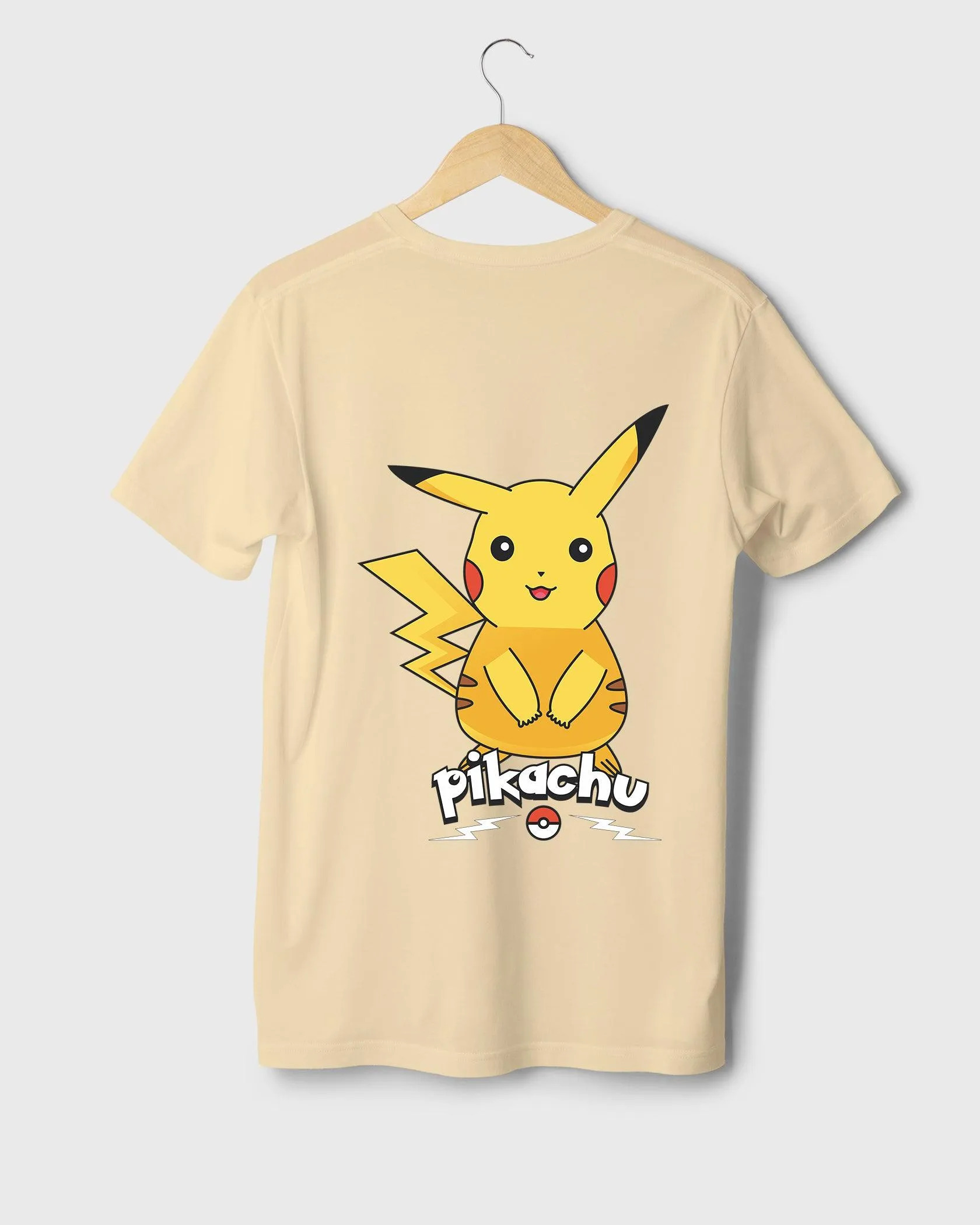 Mens Regular Tshirt Cartoon Pokemon Pikachu