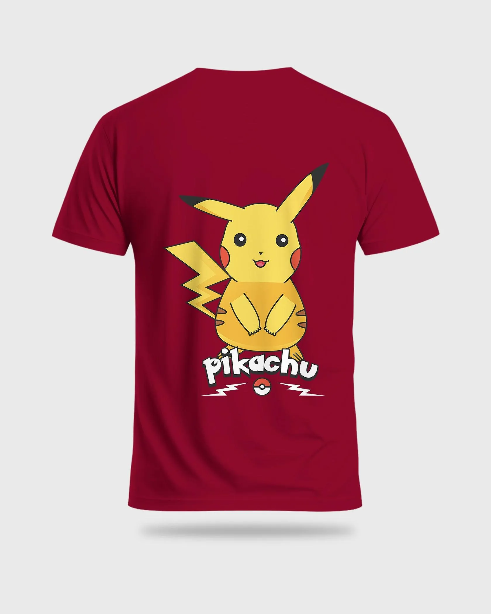Mens Regular Tshirt Cartoon Pokemon Pikachu