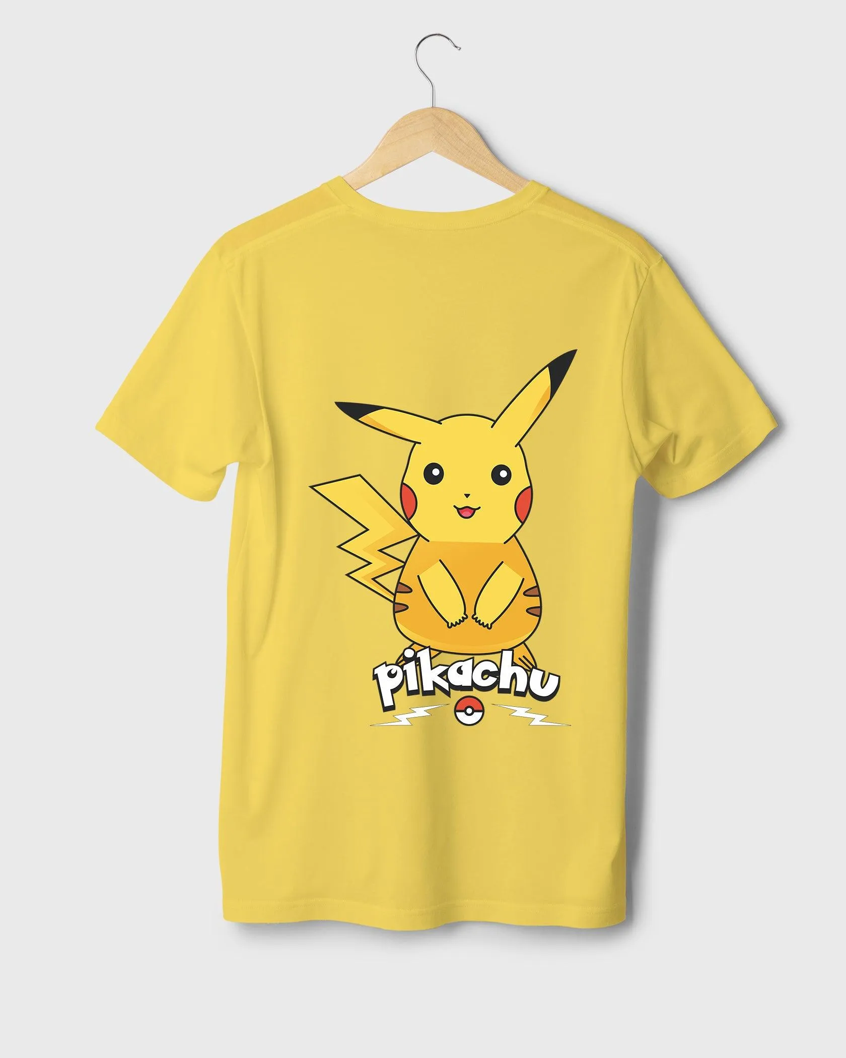 Mens Regular Tshirt Cartoon Pokemon Pikachu