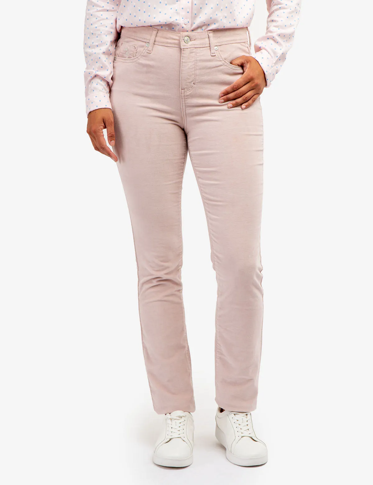 MID RISE CORDUROY PANTS