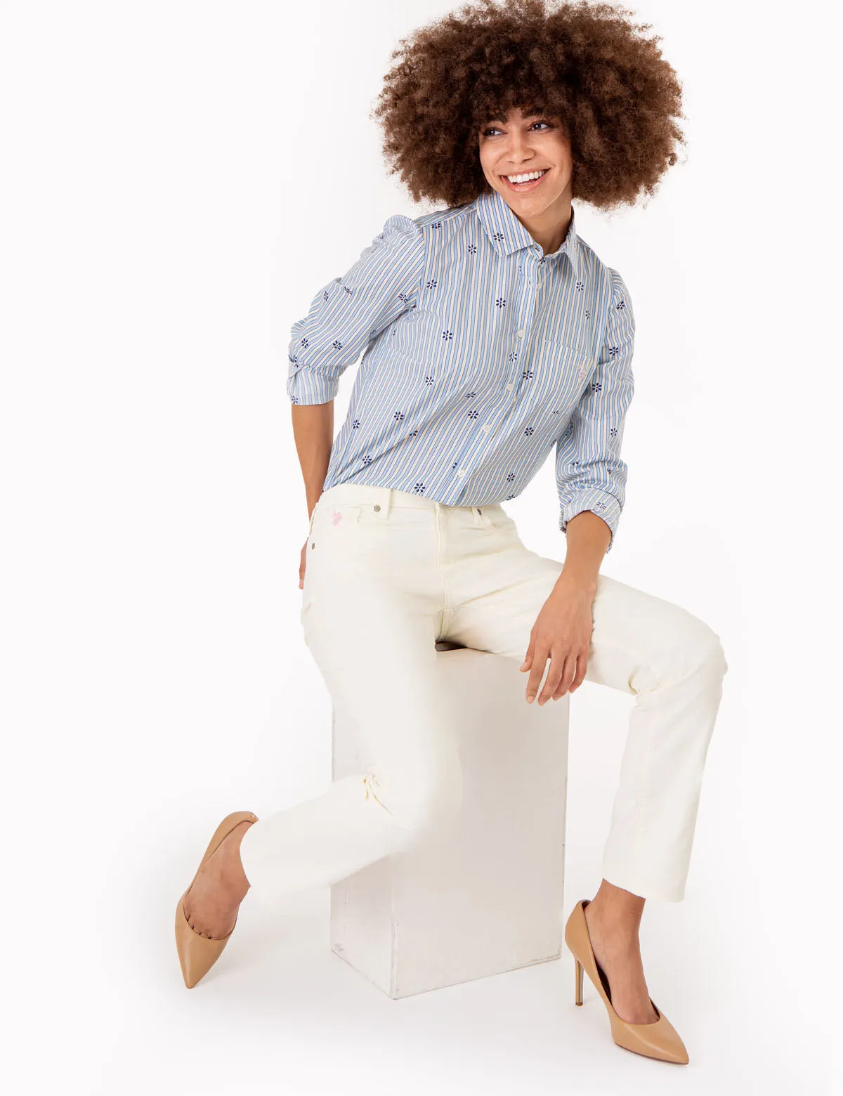 MID RISE CORDUROY PANTS