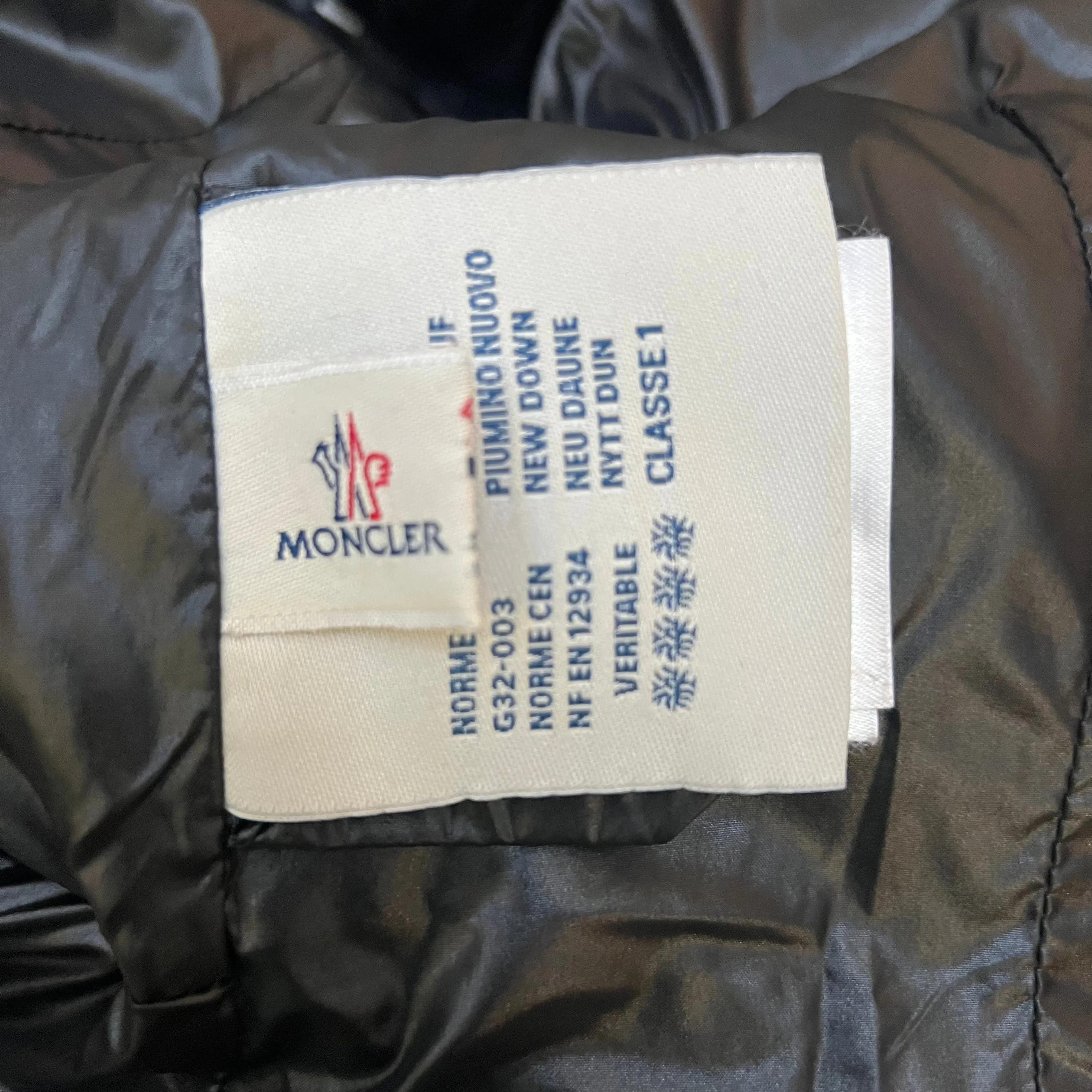 Moncler £1800 Black Phalangere Down Parka Coat M