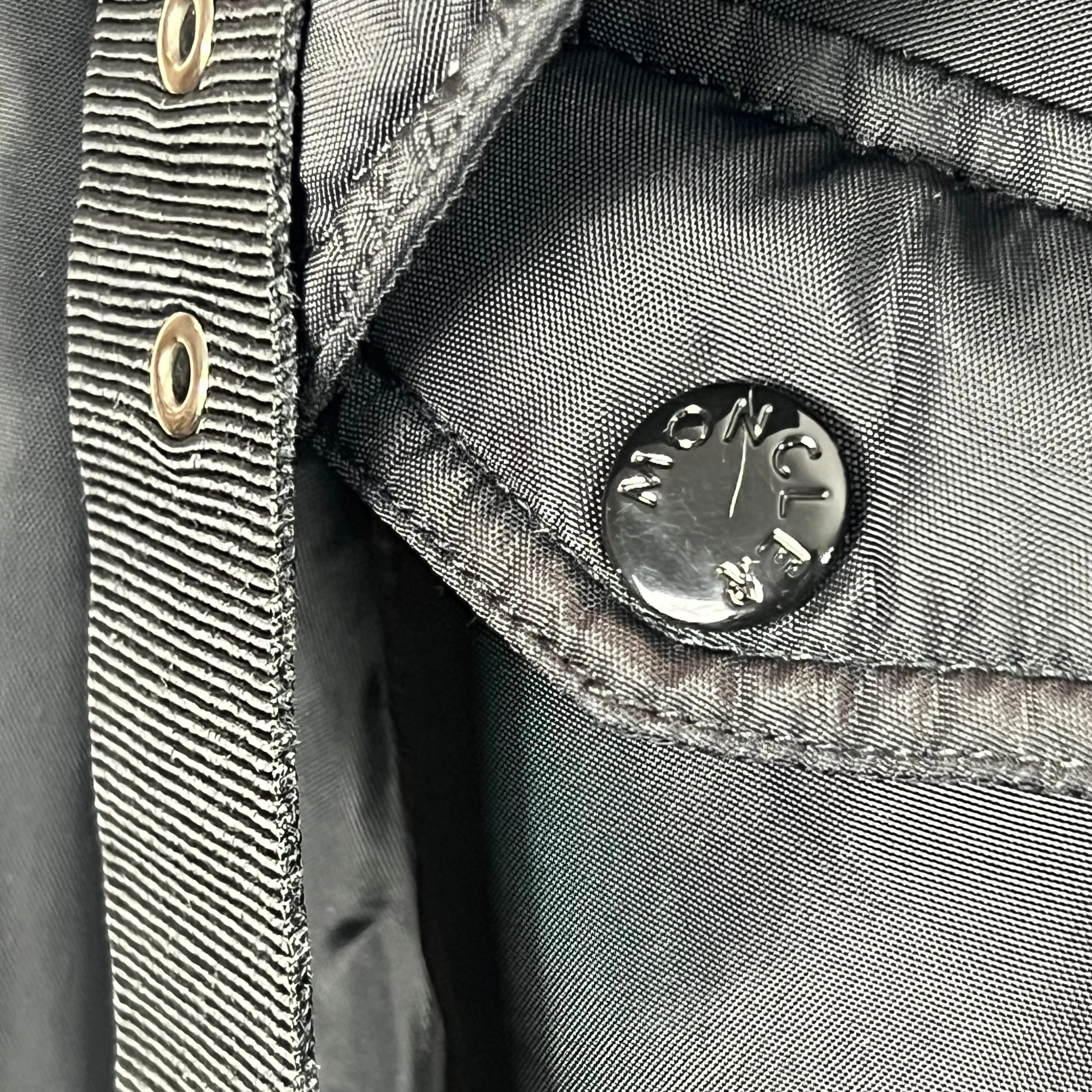 Moncler £1800 Black Phalangere Down Parka Coat M