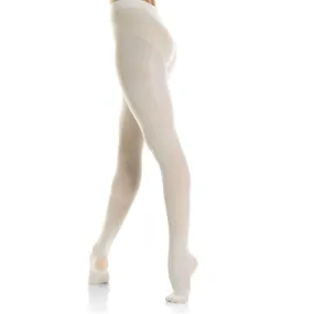 Mondor Adult White Durable Footed Tights