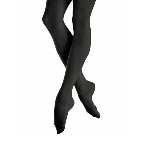 Mondor Black Durable Footed Tights