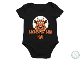 My First Halloween Custom name Bodysuit Gift for Baby Girls with Monster Mix