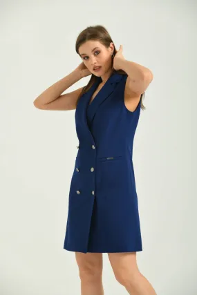 NDL Women Vest Dress Navy - Macon