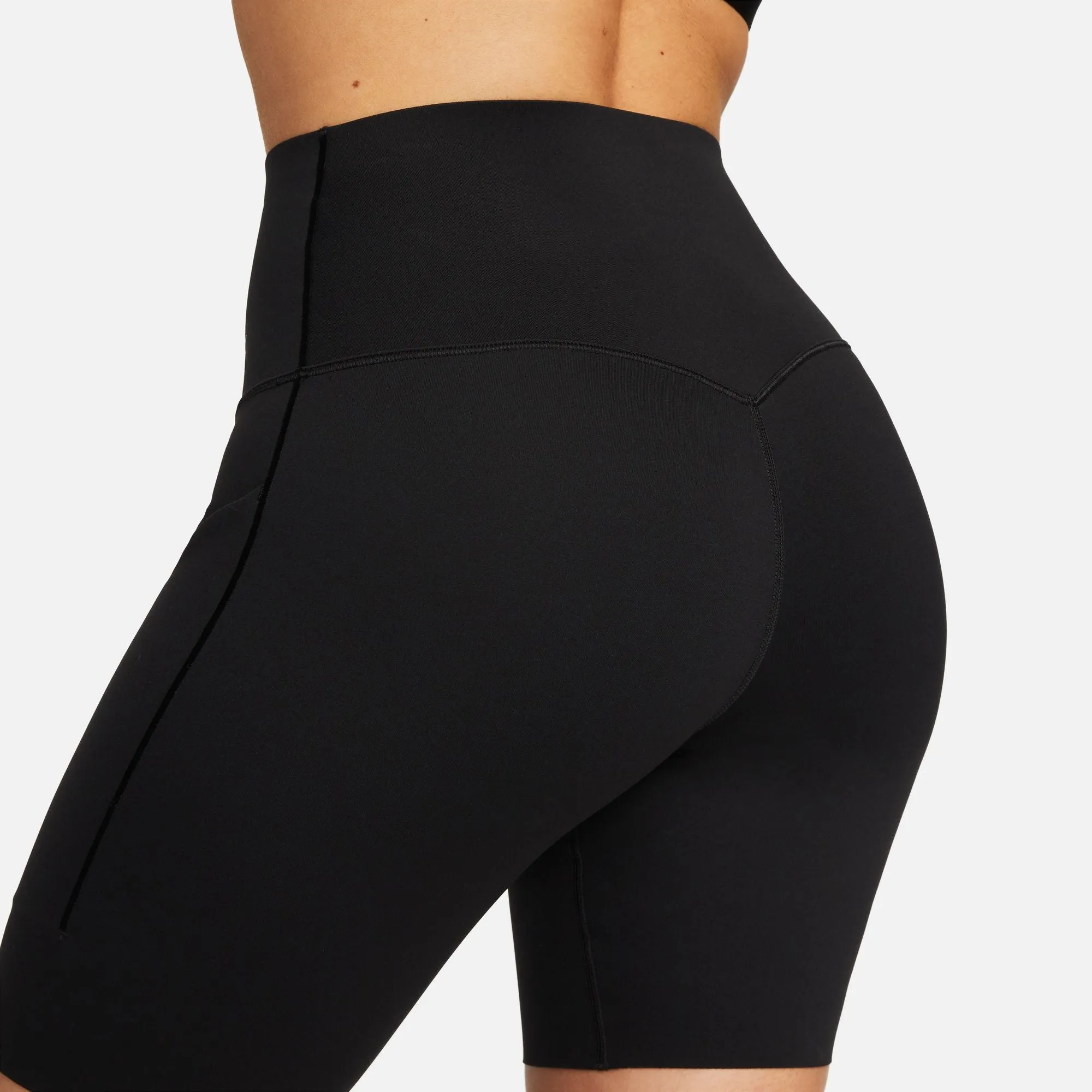 Nike Women's Universa Medium-Support High-Waisted 8 Inch Biker Shorts Black