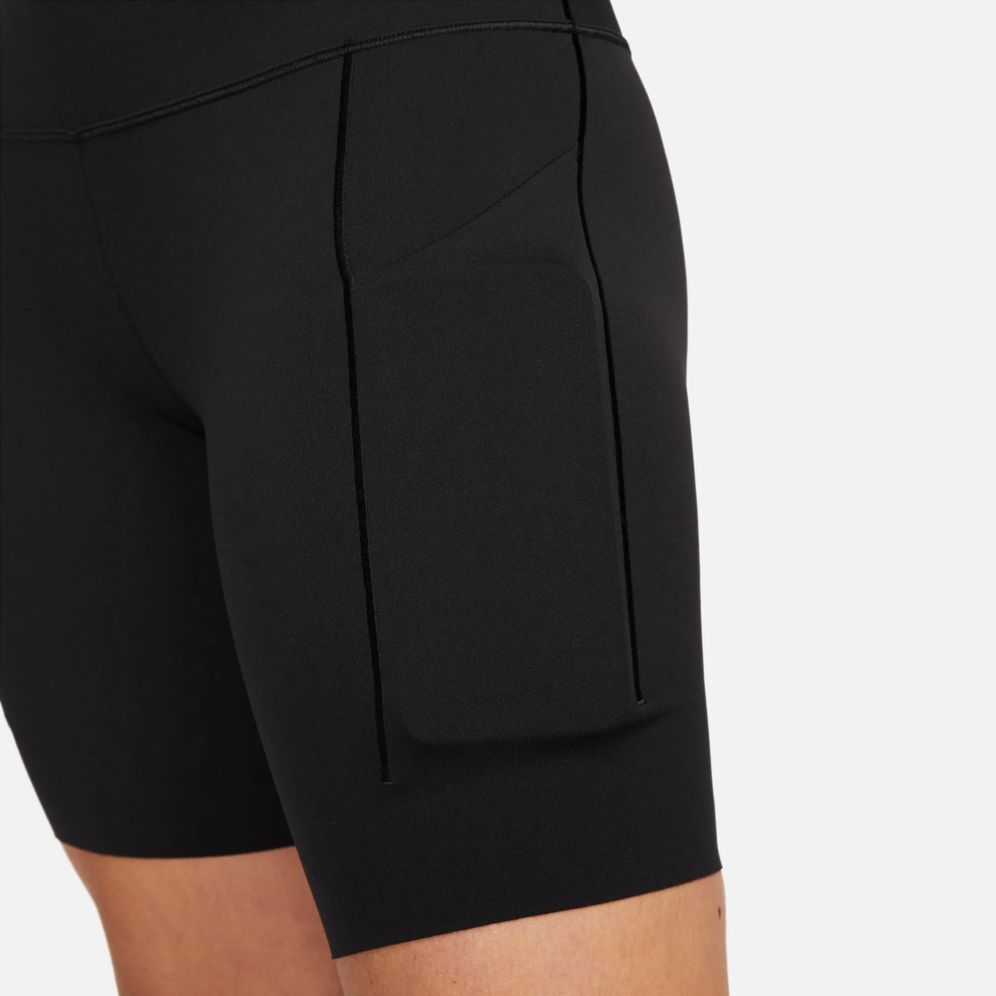 Nike Women's Universa Medium-Support High-Waisted 8 Inch Biker Shorts Black