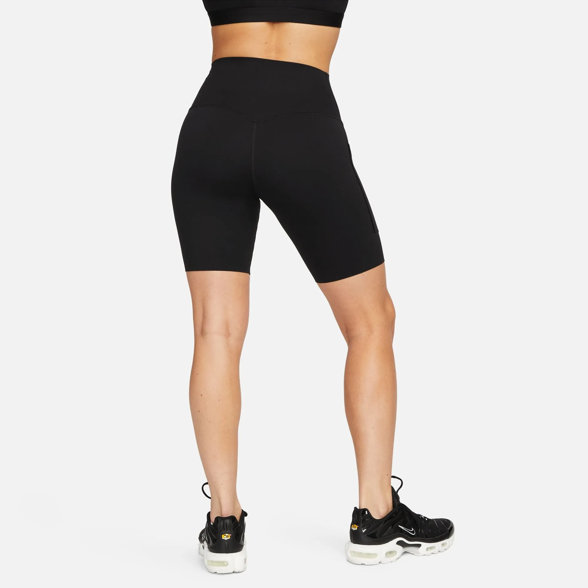 Nike Women's Universa Medium-Support High-Waisted 8 Inch Biker Shorts Black