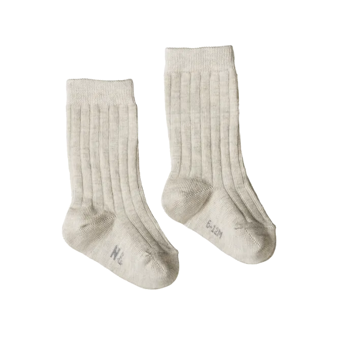 Organic Cotton Rib Socks VARIOUS COLOURS