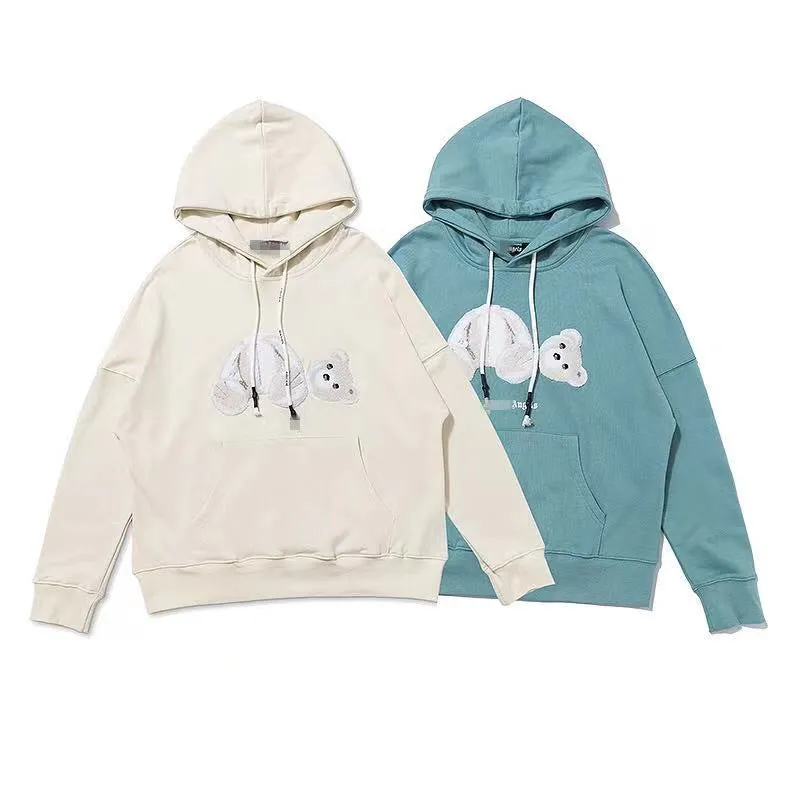 Palm Angels Hoodie Broken Bear Hooded Sweater for Men and Women Loose Hat
