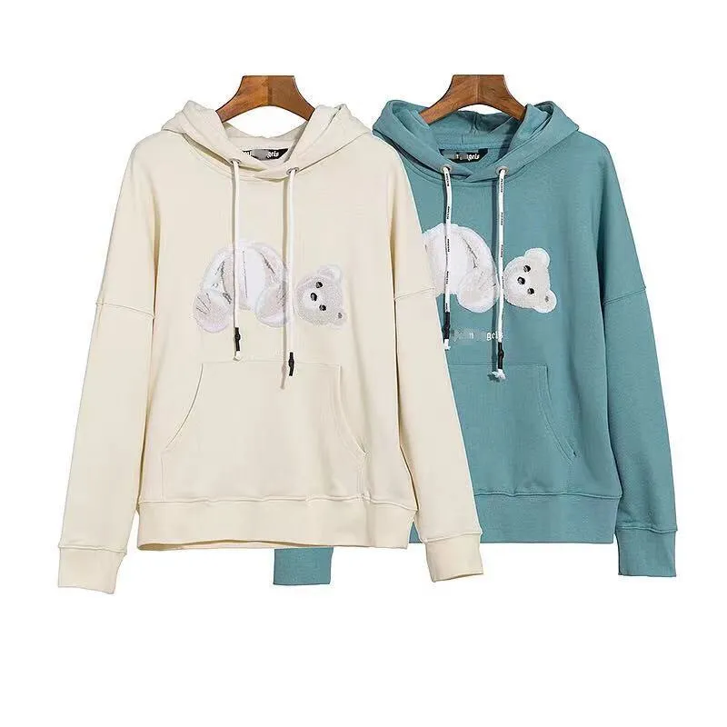 Palm Angels Hoodie Broken Bear Hooded Sweater for Men and Women Loose Hat