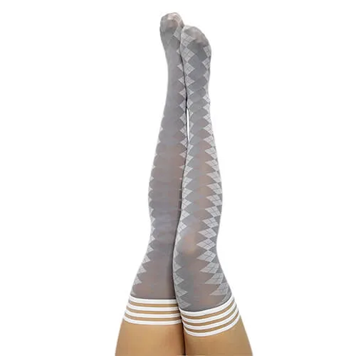 Par 4 Argyle Thigh High