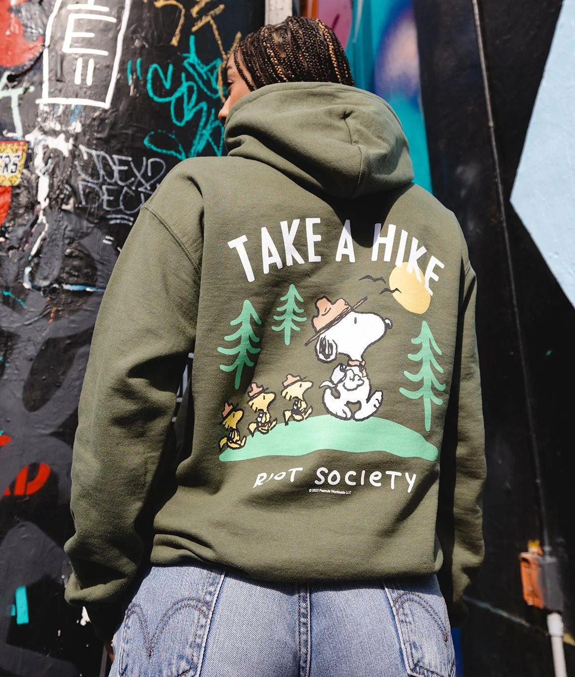 Peanuts Snoopy Take a Hike Womens Hoodie