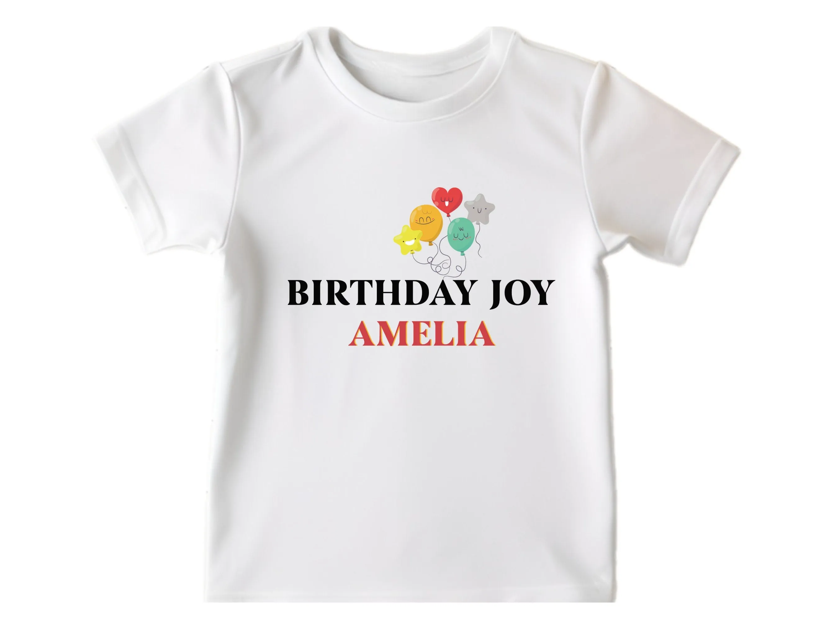Personalized Name Long Sleeve Bodysuit Birthday with Joy Design