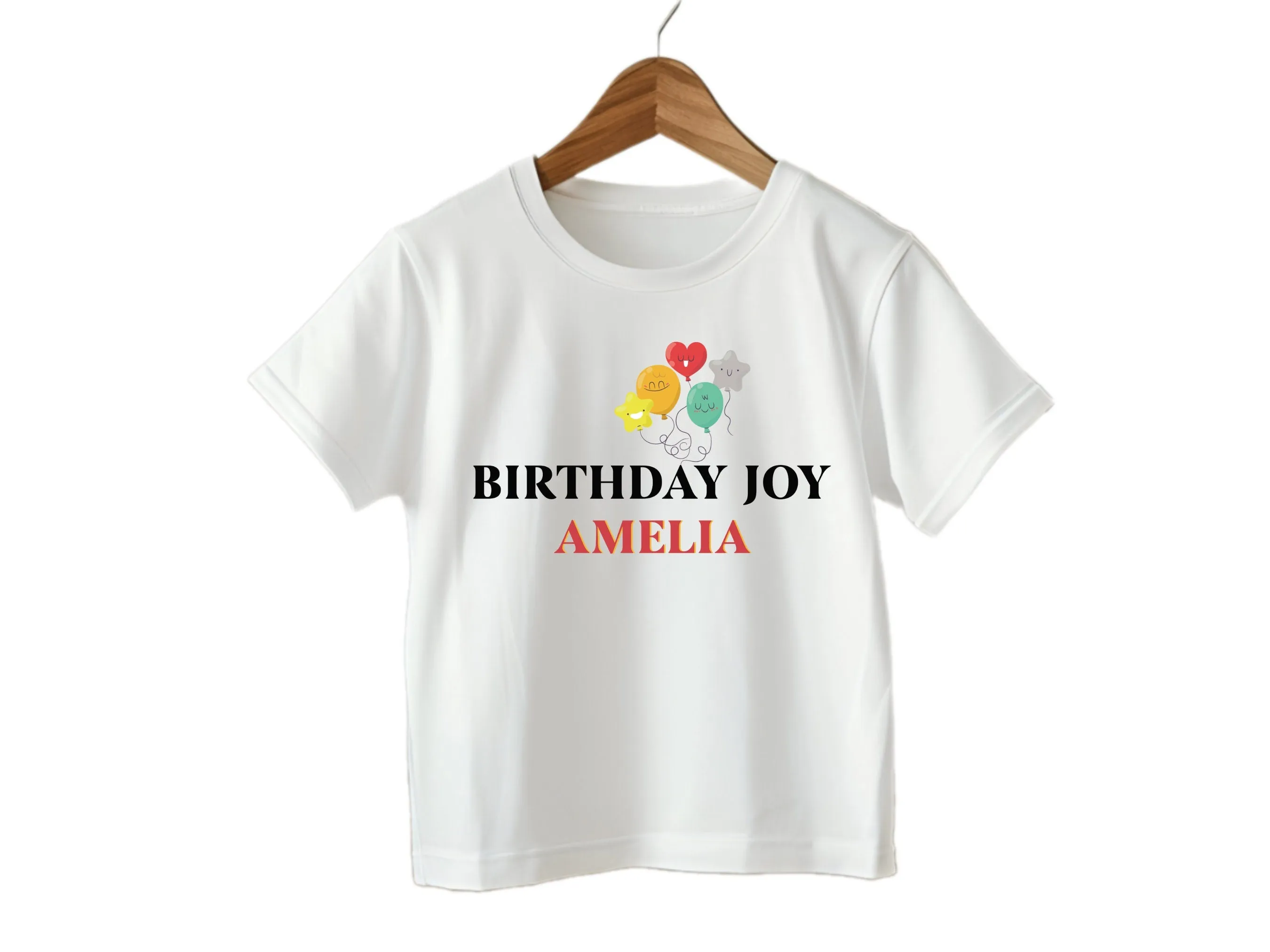 Personalized Name Long Sleeve Bodysuit Birthday with Joy Design