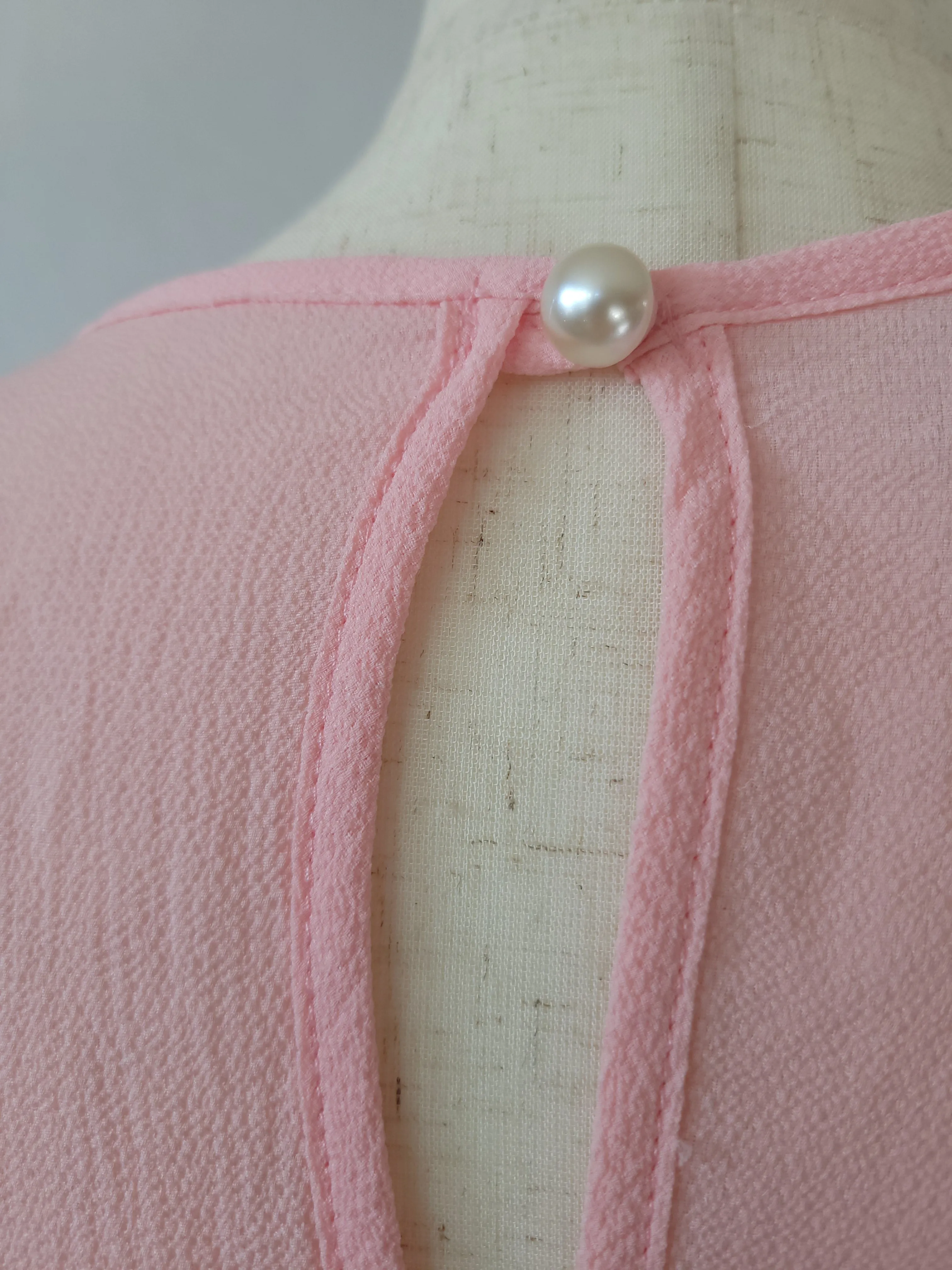 Pink Layered Blouse Top