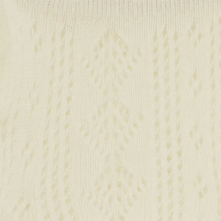 POINTELLE KNEE HIGH SOCKS - ALMOND