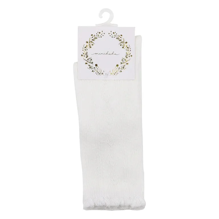 POINTELLE KNEE HIGH SOCKS - CLOUD