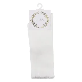 POINTELLE KNEE HIGH SOCKS - CLOUD