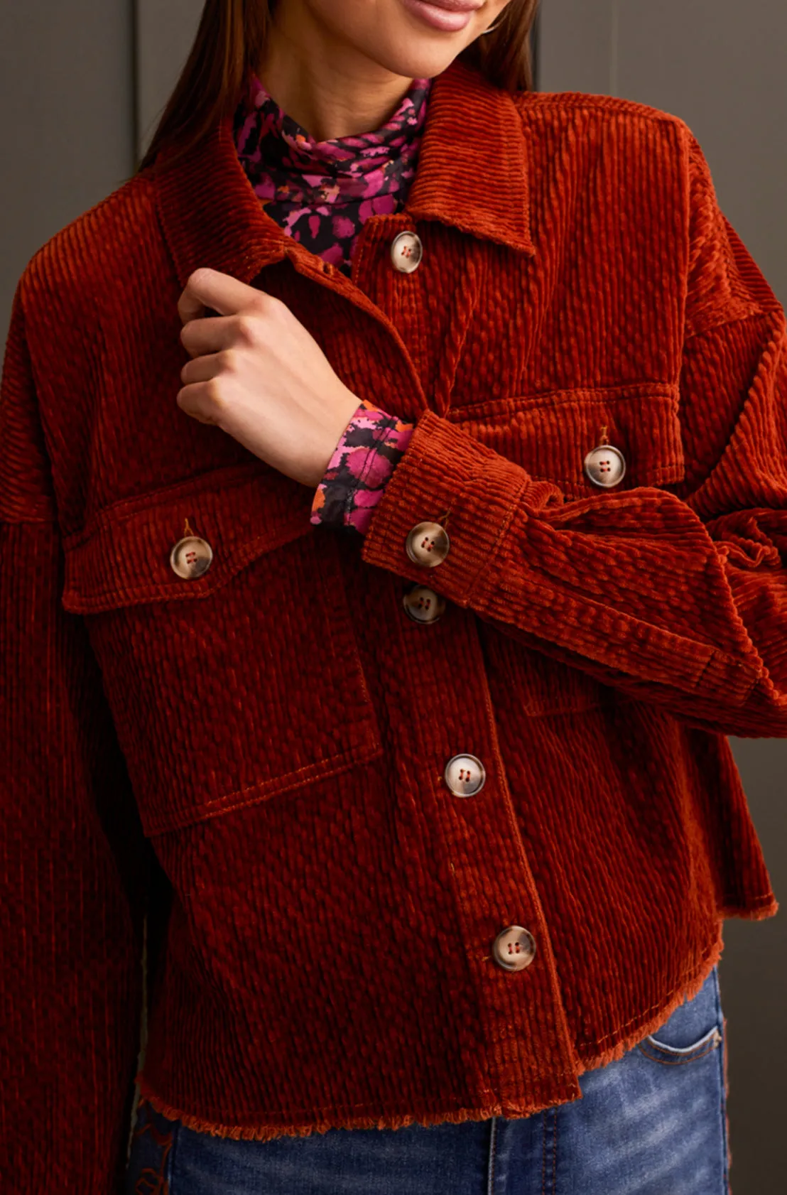 Pumpkin Spice Cropped Shacket