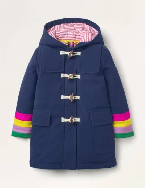 Rainbow Cuff Wool Duffle Coat-College Navy