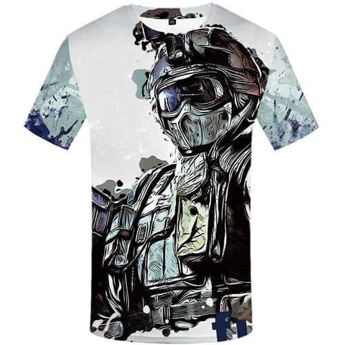 Rainbow T shirts Men Graffiti Tshirts Cool Game Tshirt Anime War Tshirts Casual Military Tshirt Printed Short Sleeve Full Print