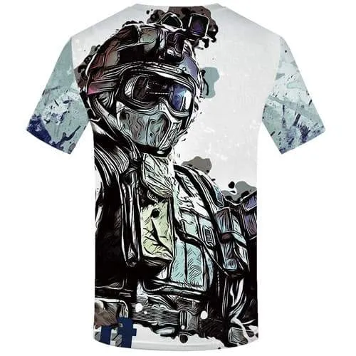 Rainbow T shirts Men Graffiti Tshirts Cool Game Tshirt Anime War Tshirts Casual Military Tshirt Printed Short Sleeve Full Print