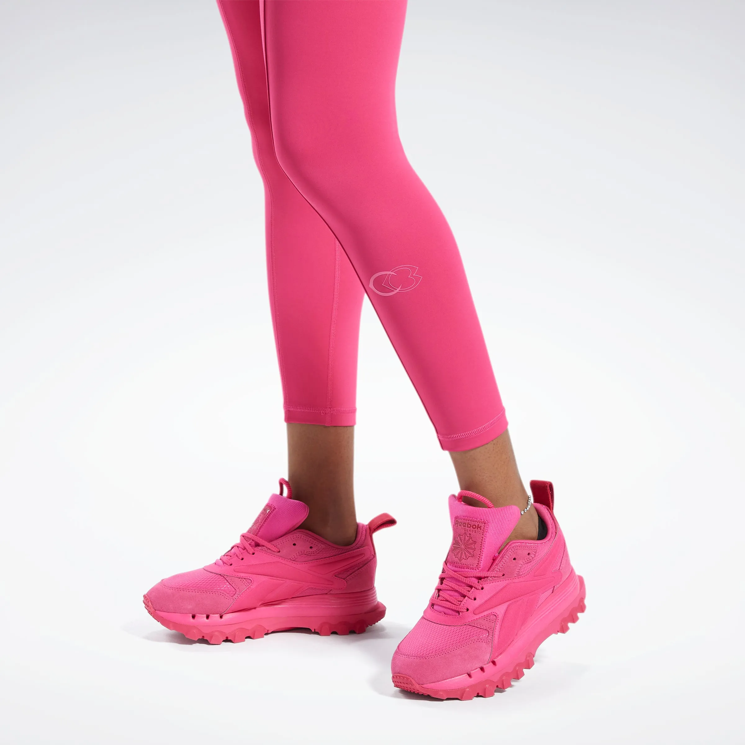 Reebok Apparel Women Cardi B High-Rise Leggings Pnkfus