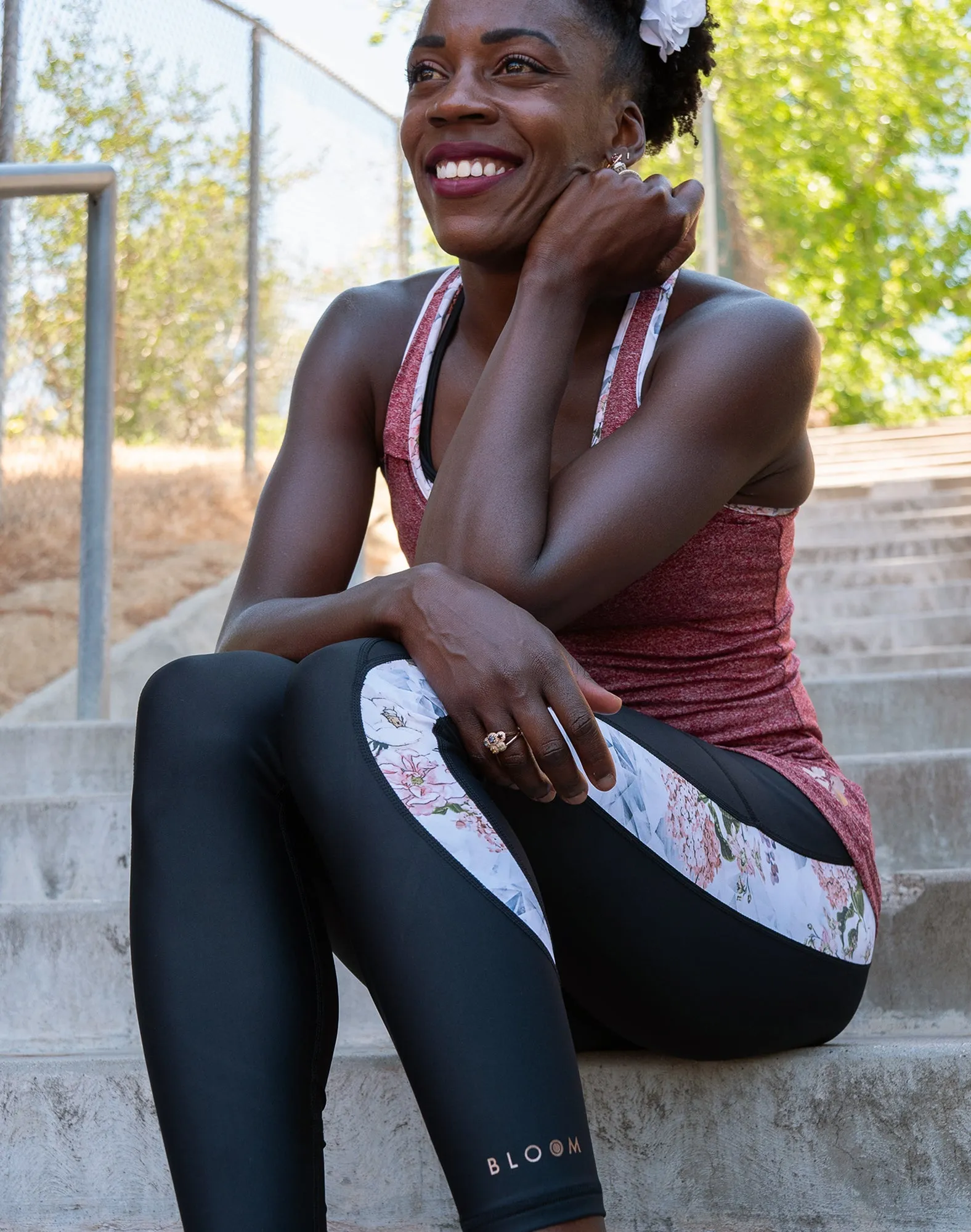 Relove ** Bloom Captivate Tights 7/8 Black Blossom