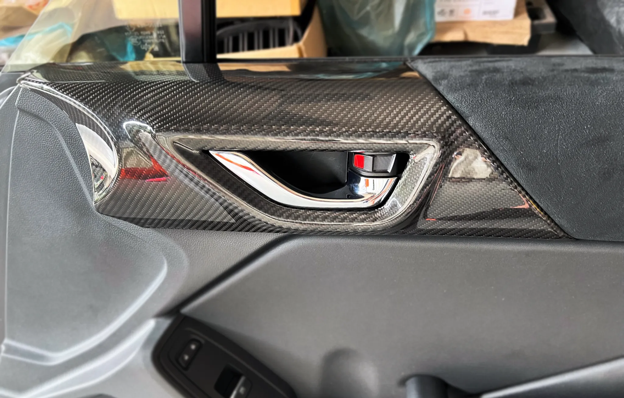 Rexpeed Dry Carbon Door Trim Cover Set (22  GR86/BRZ)