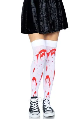 Rhea Zombie [White/Red] | THIGH HIGH STOCKINGS*