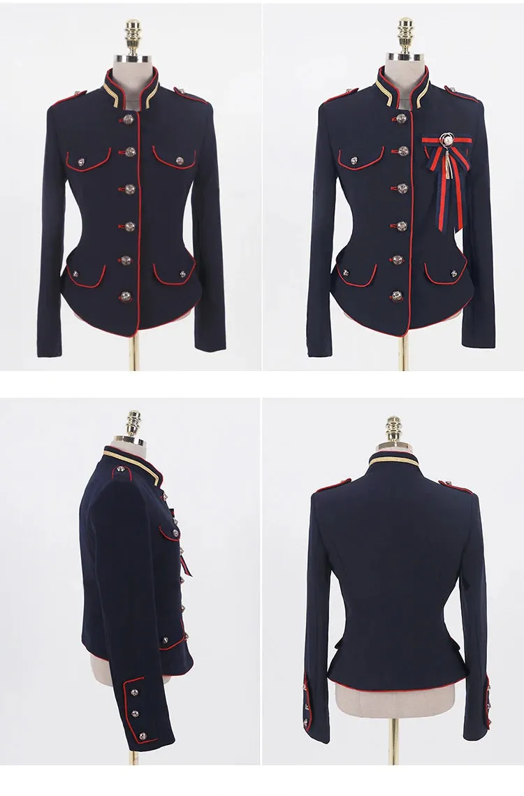 Rita - Red-trim Formal Blazer