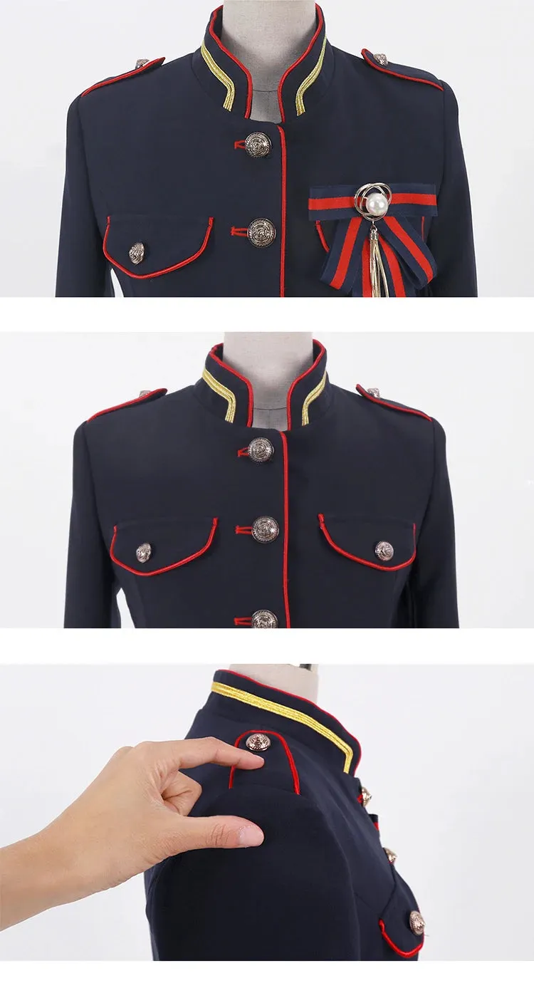 Rita - Red-trim Formal Blazer