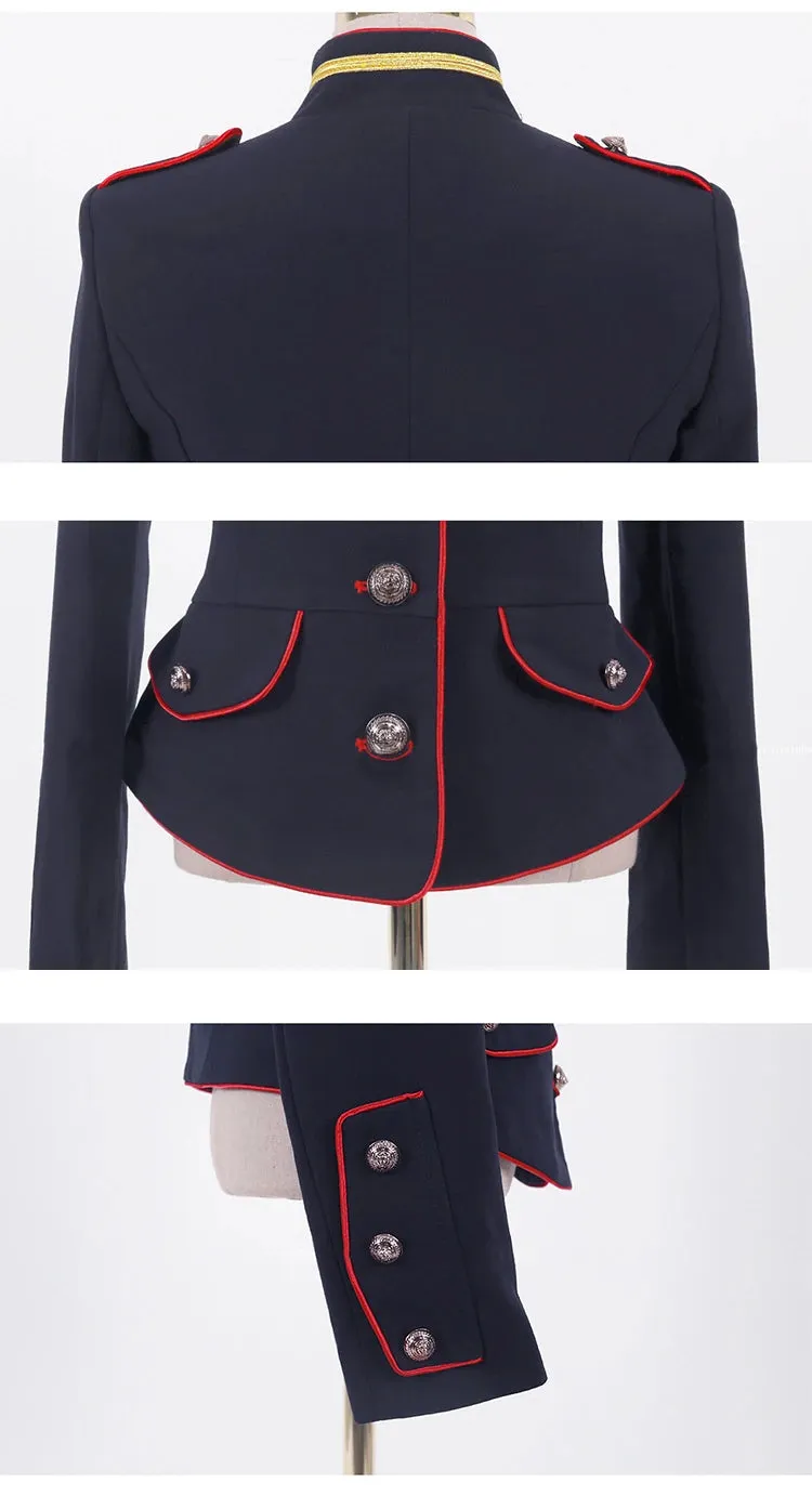 Rita - Red-trim Formal Blazer