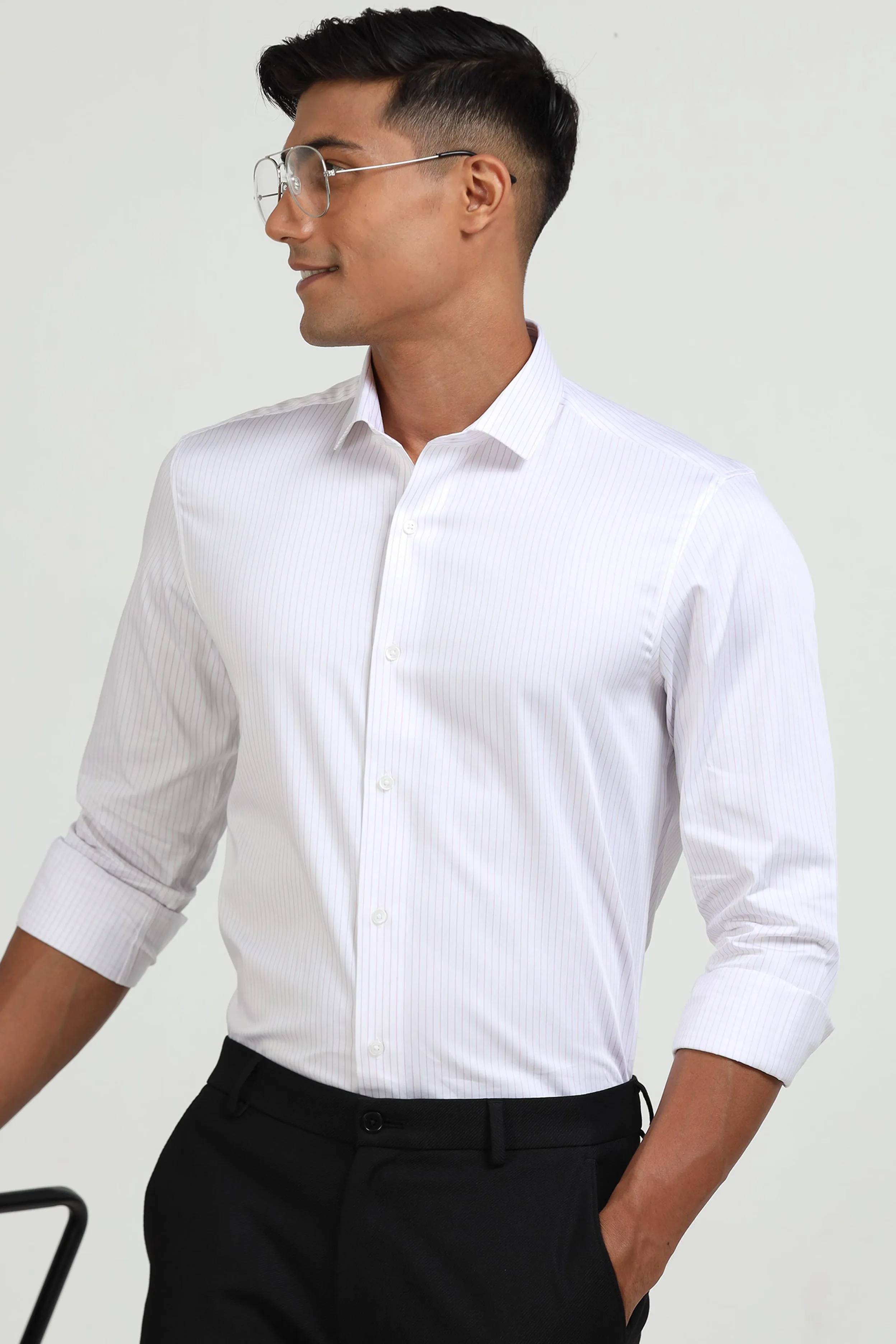 Rose Pink Stripe Shirt