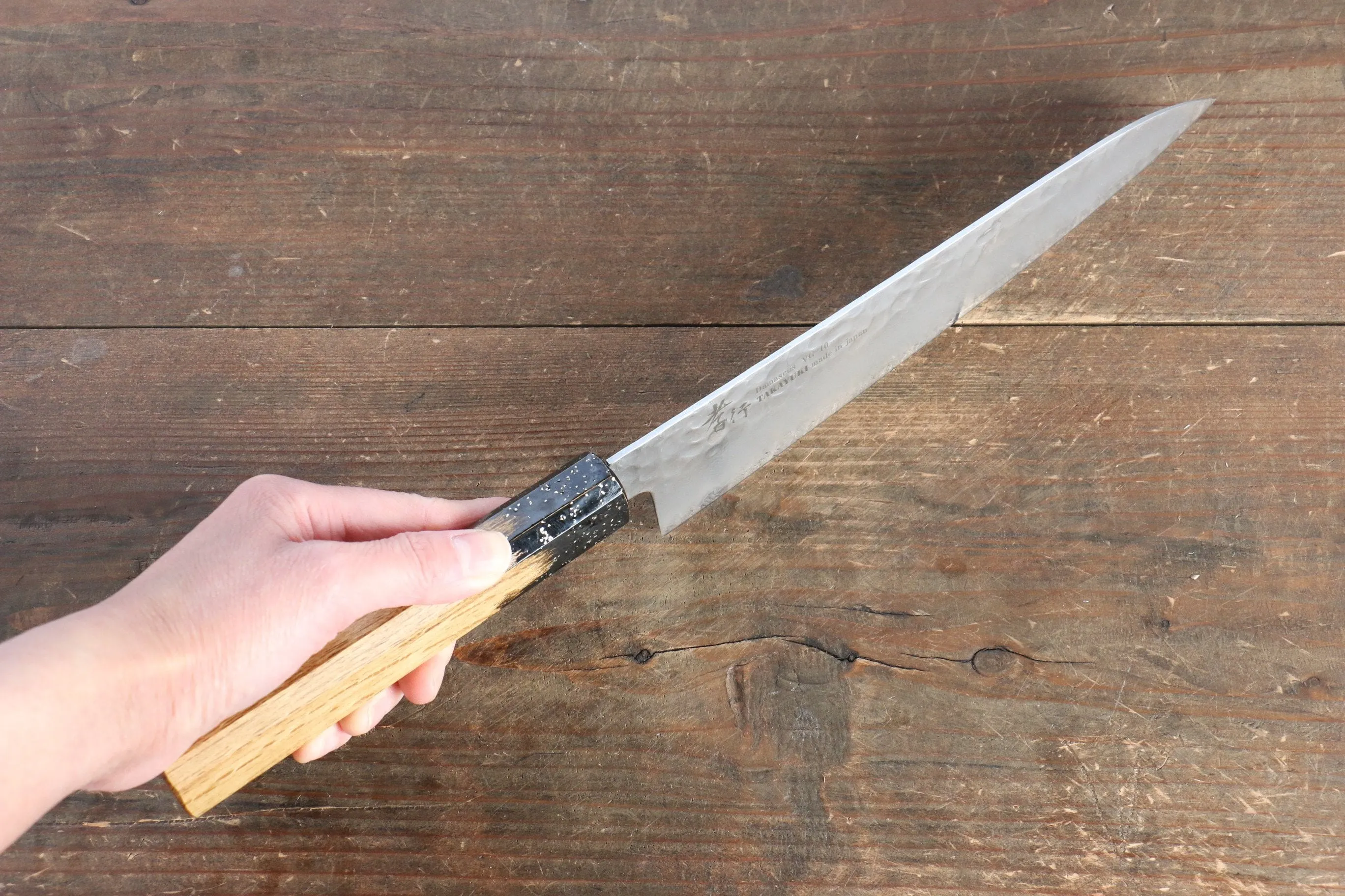 Sakai Takayuki VG10 33 Layer Damascus Gyuto 210mm Live oak Lacquered (Kokushin) Handle