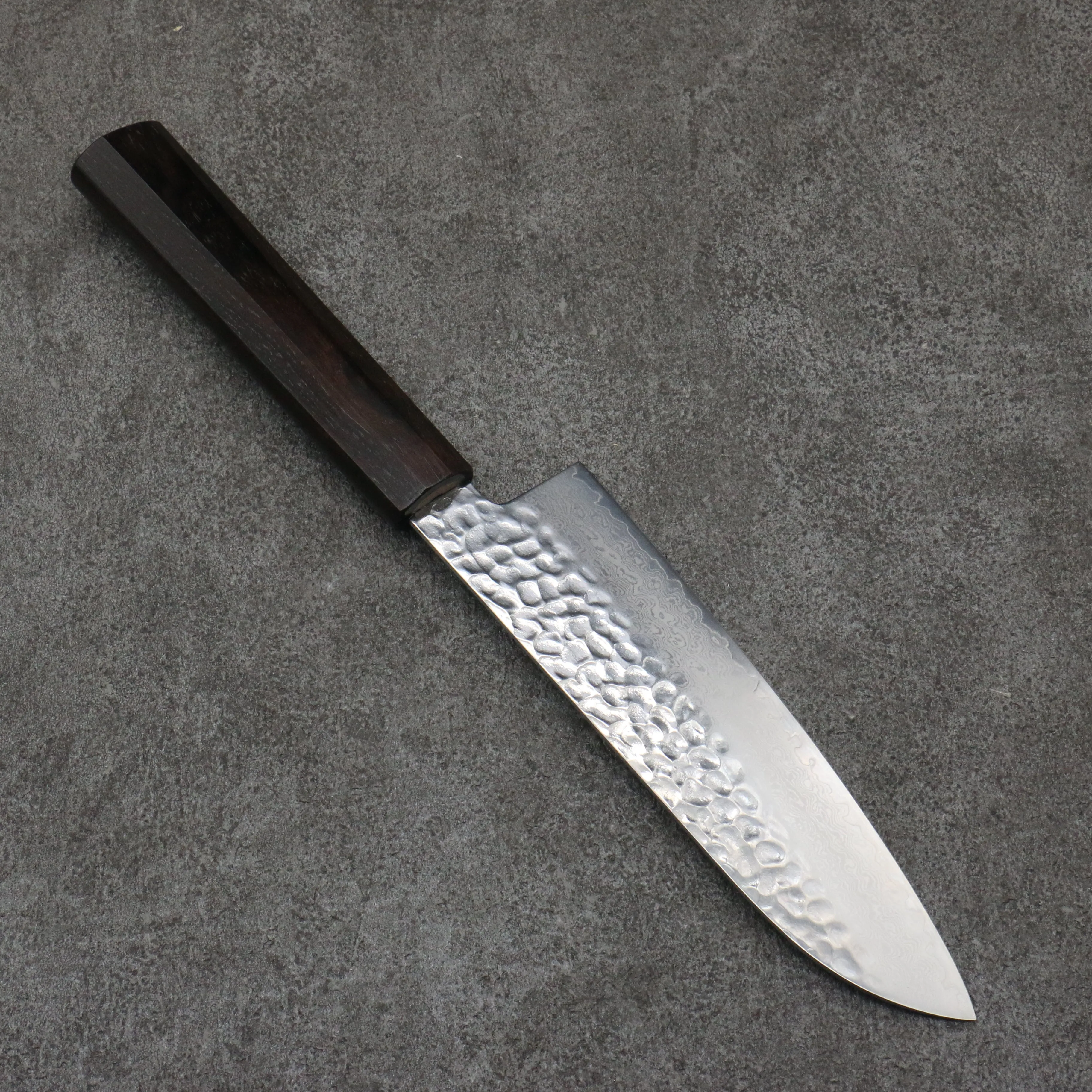 Sakai Takayuki VG10 33 Layer Damascus Santoku  170mm Ebony(6 sided teardrop) Handle