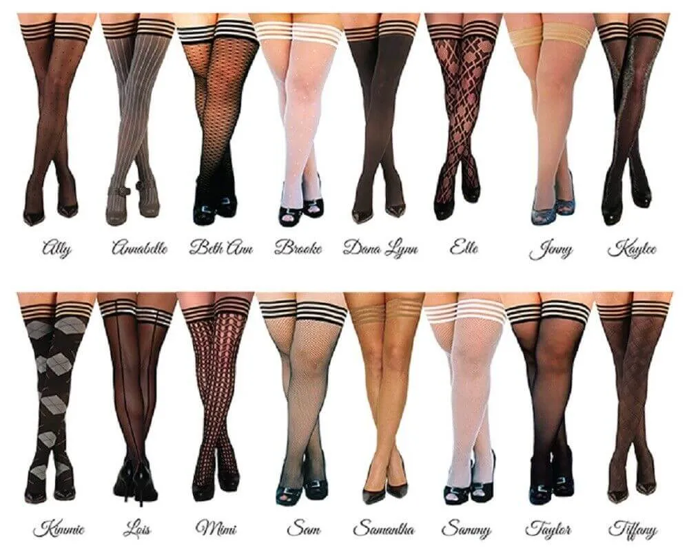 Sammy White Fishnet Thigh High