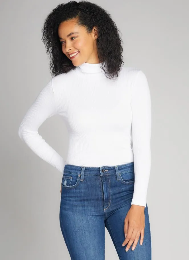 Seamless Rib L/S Turtleneck Top