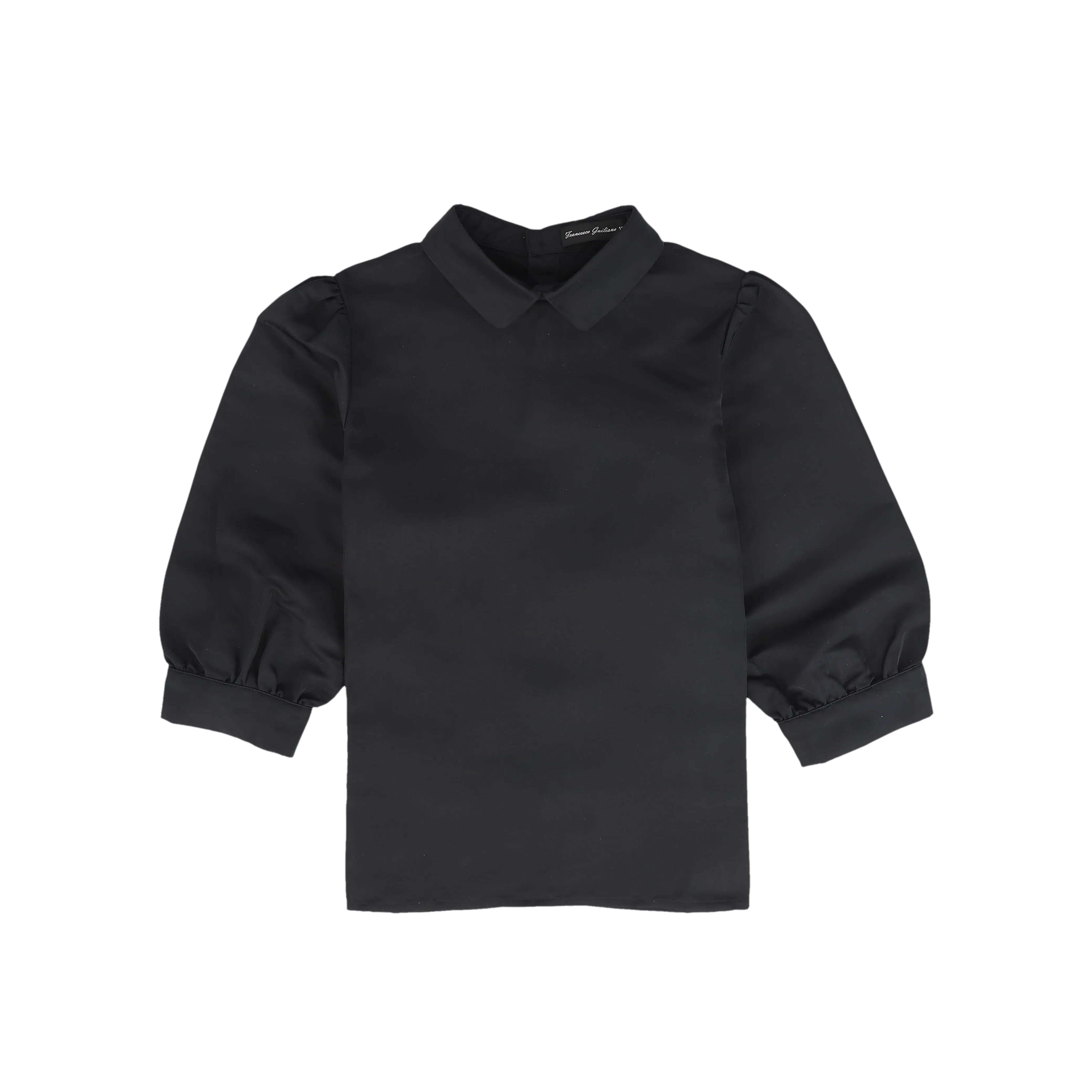 set outfit blouse and midi skirt taffeta - black