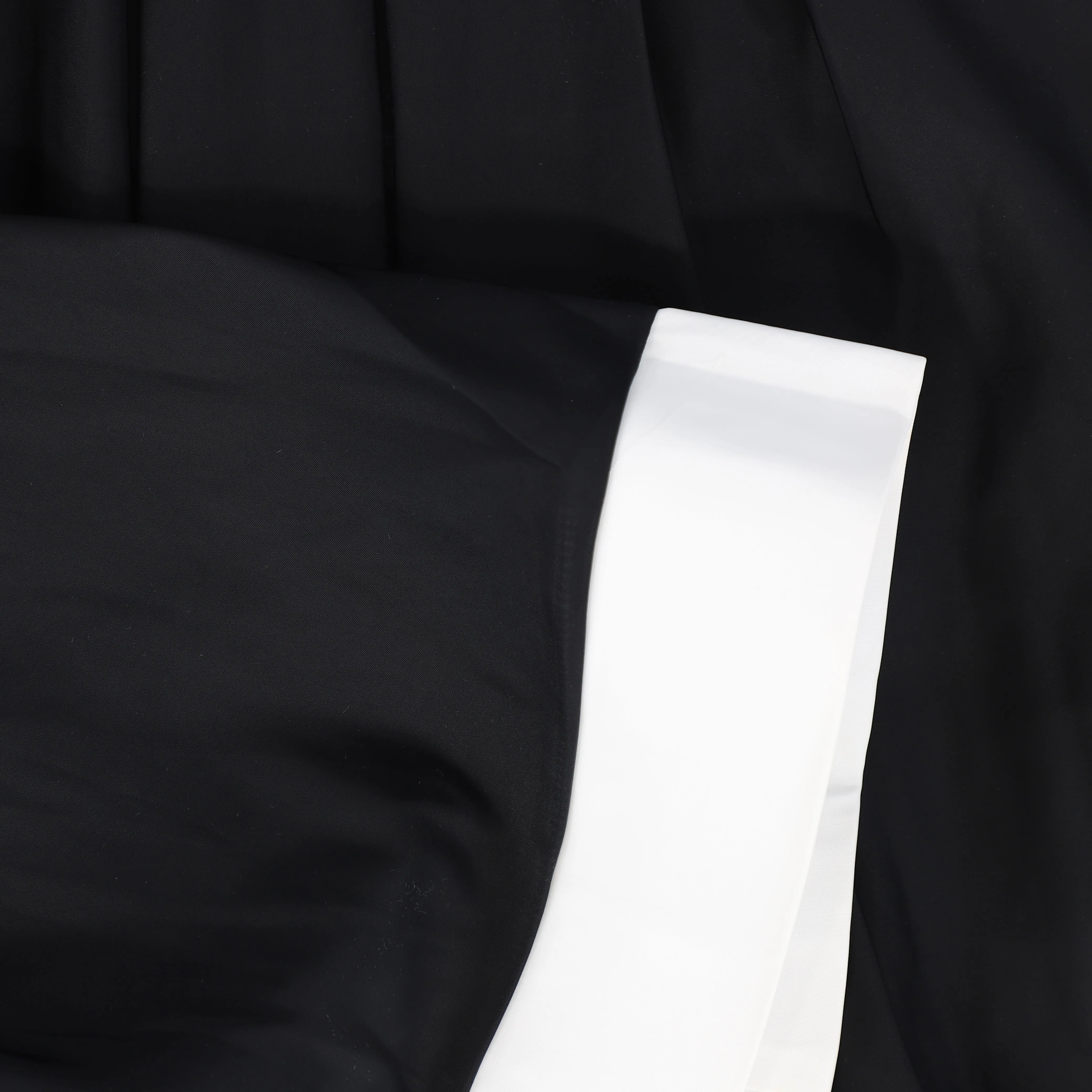 set outfit blouse and midi skirt taffeta - black