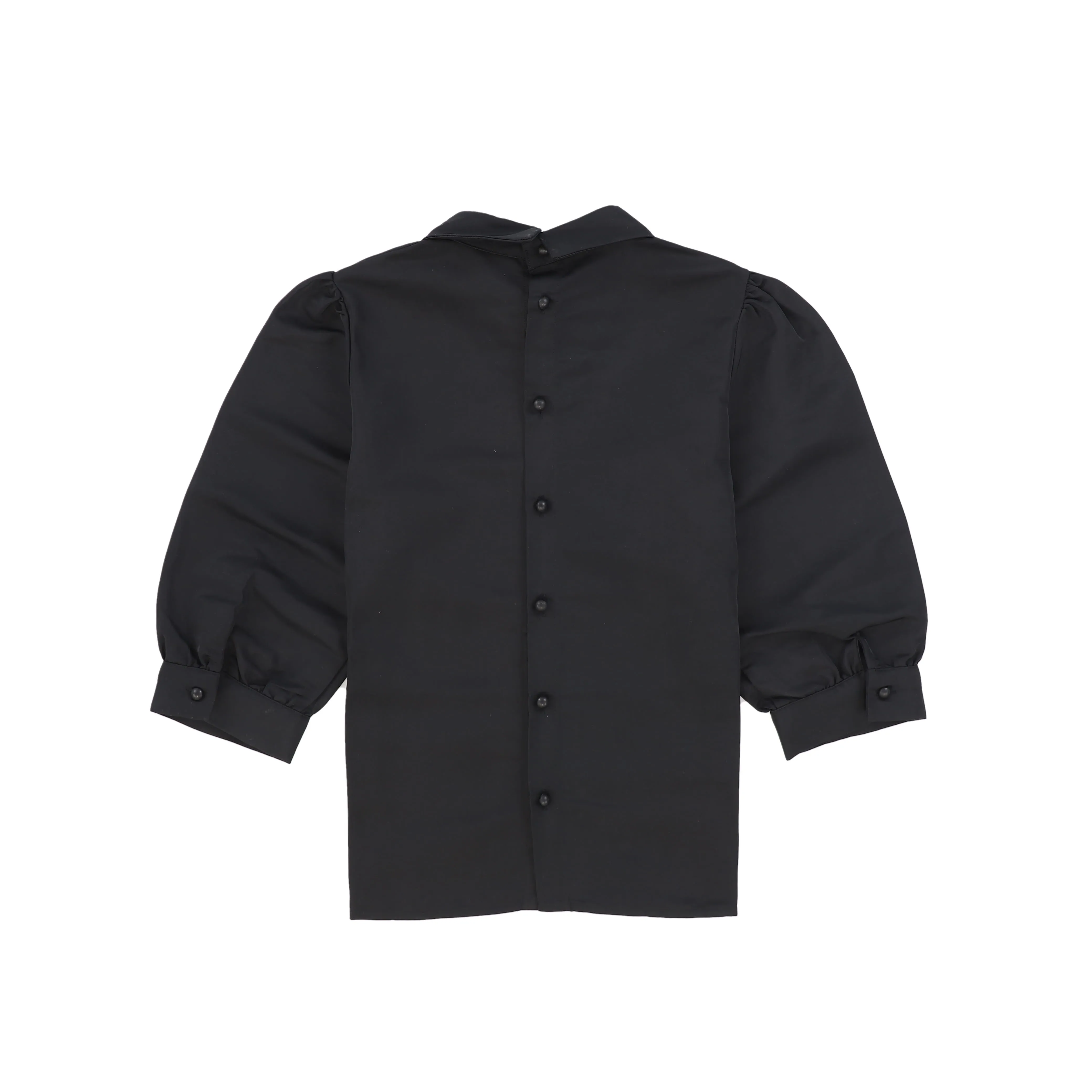set outfit blouse and midi skirt taffeta - black