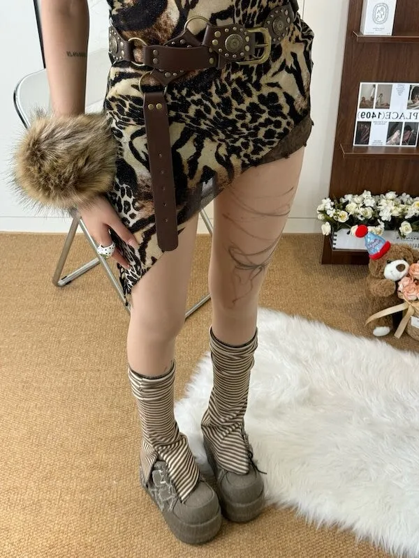 Shibuya bow tattoo leggings tights
