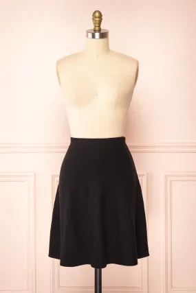 Sigrid Black | Short Fit & Flare Skirt