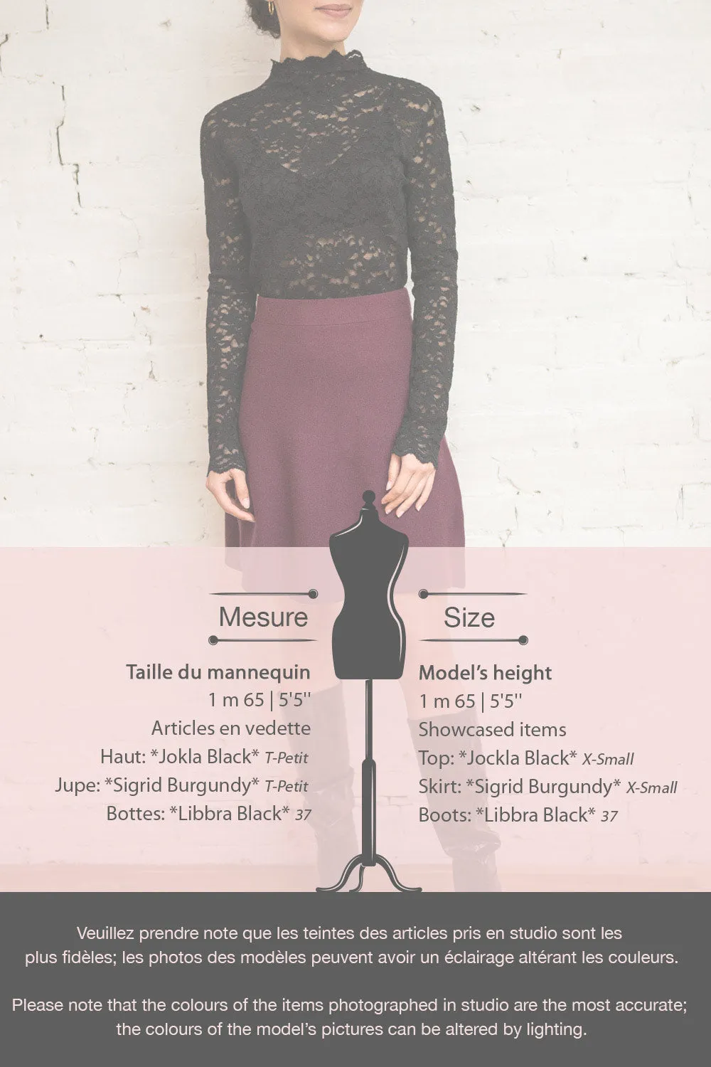 Sigrid Burgundy | Short Fit & Flare Skirt