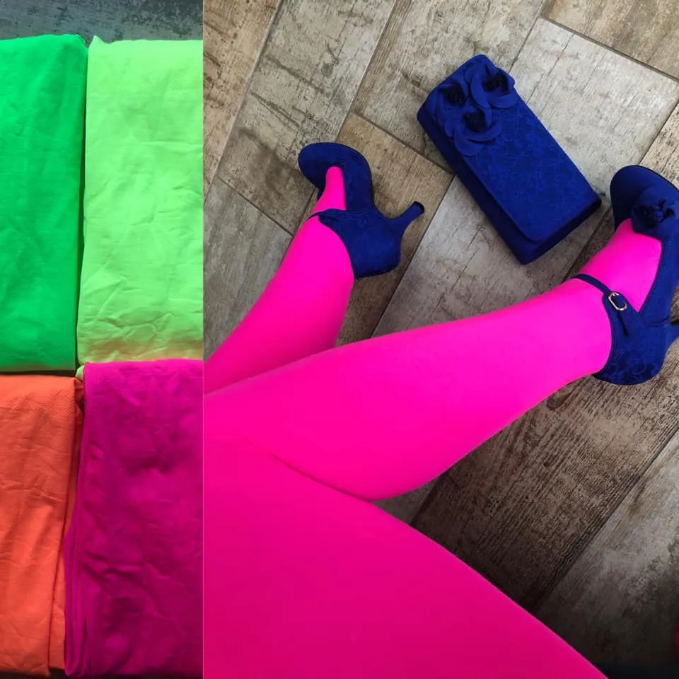 Silky Coloured Opaque 100 Denier Tights Neons Collection
